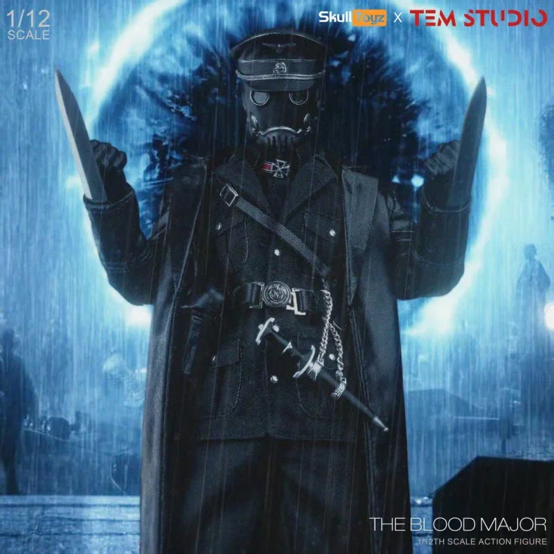 Tem Studio Skull Toyz The Blood Major Action Figure TEMS002 Original Cloth Outfit High Detail Collectible PVC Toy Decor Boy Gift
