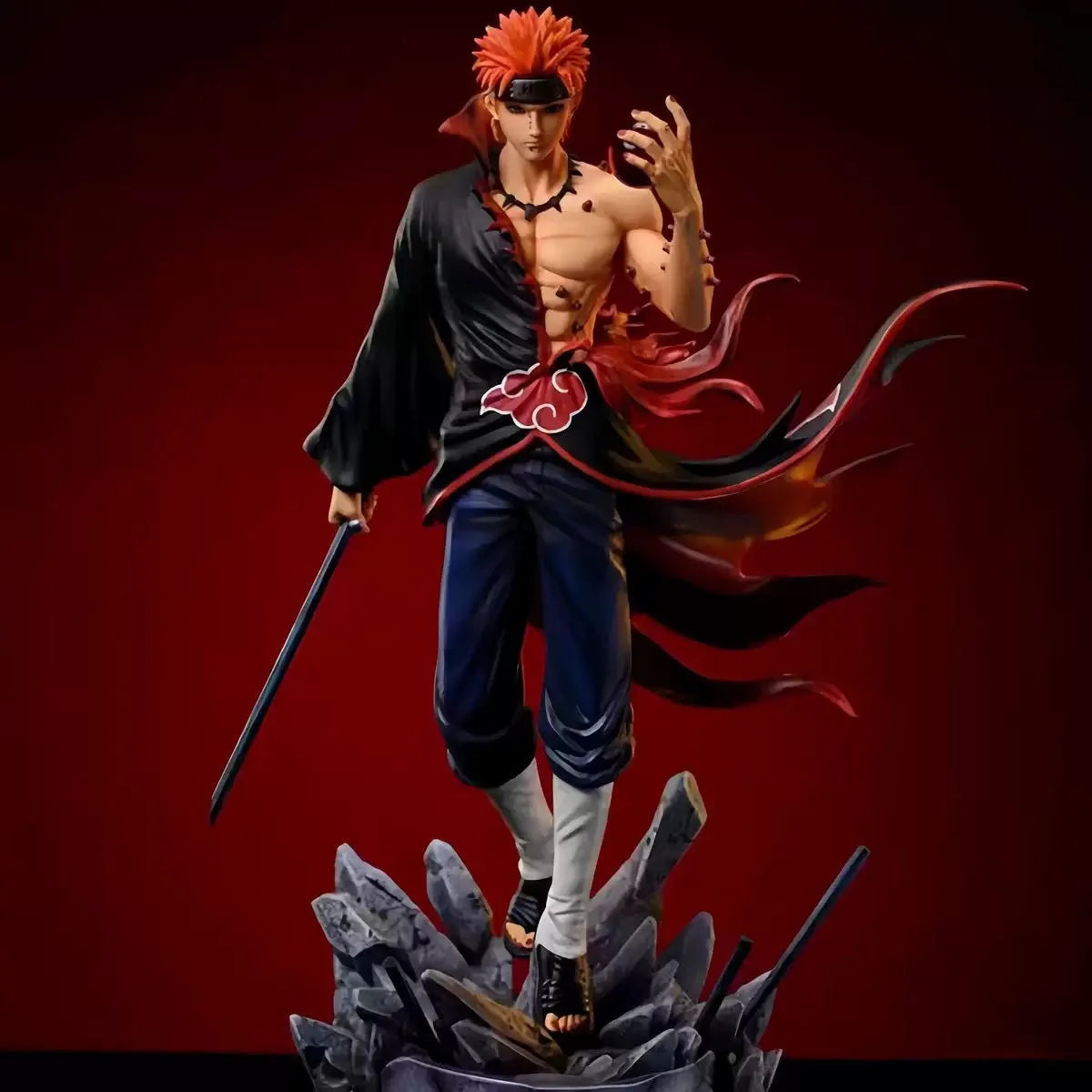 23cm/9in Classic Naruto Anime Figures Pain Figure Model PVC Statue Collection Decoration Desktop Ornament Birthday Toys Gifts