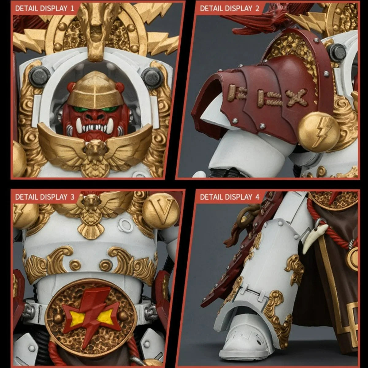 JOYTOY Warhammer Action FigureThe Horus Heresy White Scars Hibou Khan 1/18 Moveable Model Anime Figure Decor Toys Boy Gift New