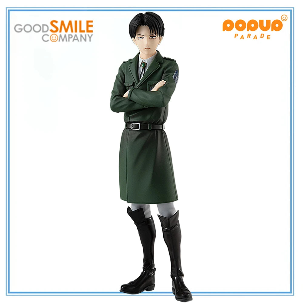 100% Original in Stock GOOD SMILE COMPANY POP UP PARADE Shingeki No Kyojin Levi Ackerman Collection Series Garage Kit