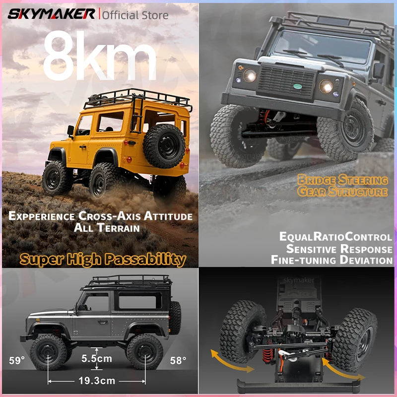 Neues MN99s MN98 1:12 MN-Modell RTR-Version RC-Auto 2.4G 4WD RC Rock Crawler Defender Fernbedienungsauto 1/12 RC-LKW-Autos Spielzeug