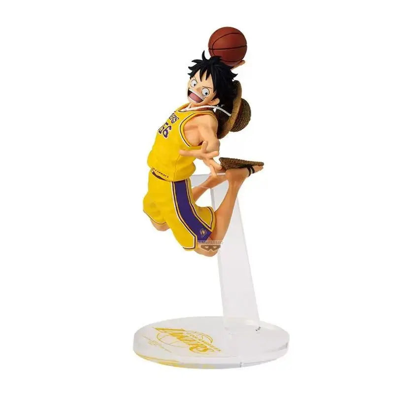 One Piece Luffy Action Figure Golden State Warriors Boston Celtics New York Knicks Los Angeles Lakers Anime Collectible Model