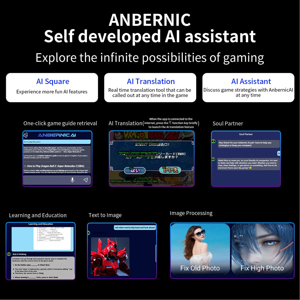 Anbernic RG 476H Retro Handheld Game Console RG476H Android 13 Unisoc T820 4.7 Inch LTPS Touch Screen1080 DP Output Streaming