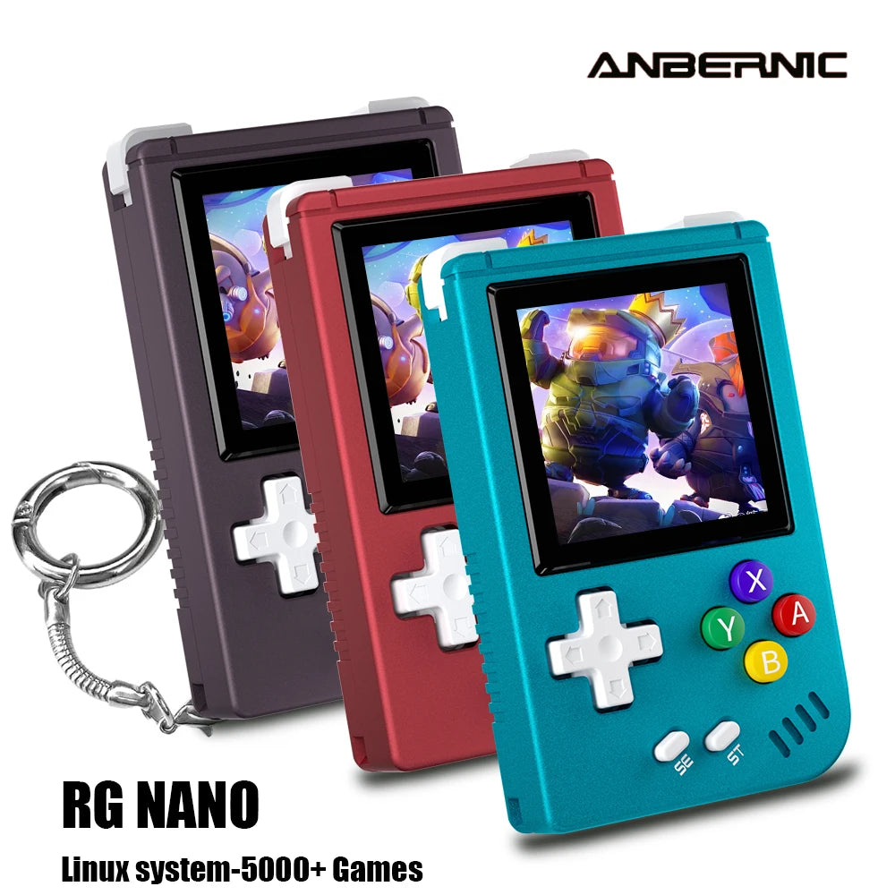 ANBERNIC RG NANO Pocket Mini Handheld Game Player Metal Shell 1.54" IPS Screen Game Console Linux 1050mAh Battery Hi-fi Speaker
