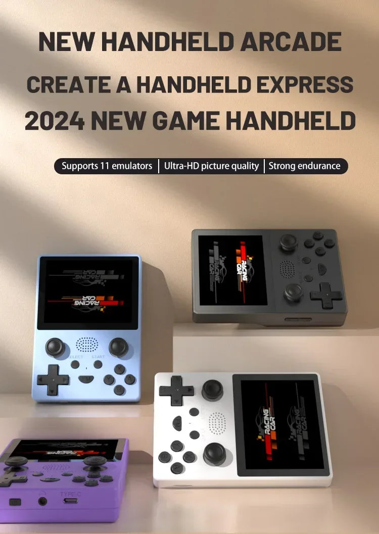 Retro Handheld Spiel Spieler Videospielkonsolen Gaming Gamepad Tragbare Konsole 64GB Tasche Spiel Maschine Linux System X5