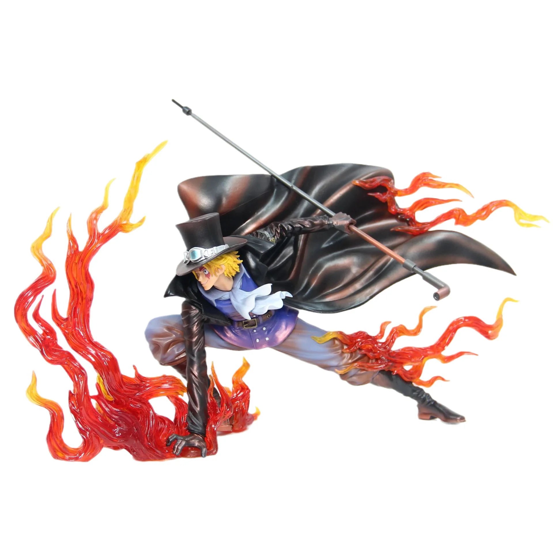 22cm Anime One Piece Sabo Figure IU Fire Fist Sabo Figures Revolutionary Army Figure Model Pvc Statue Doll Statue Toys Gift