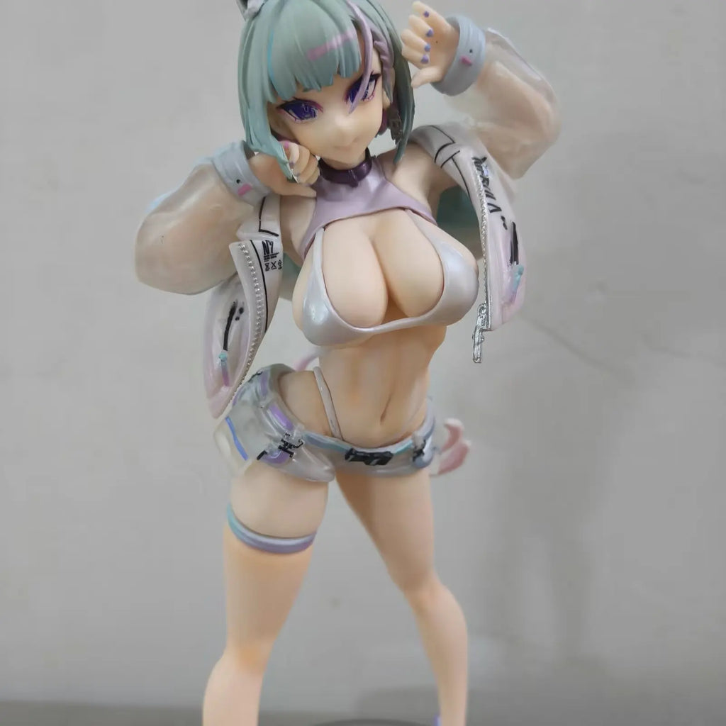 26cm Near Future Cat MIU Anime Figure Cat Demon Pretty Girl Figurine Pvc Collection Statue Model Room Ornament Desk Toys Gift