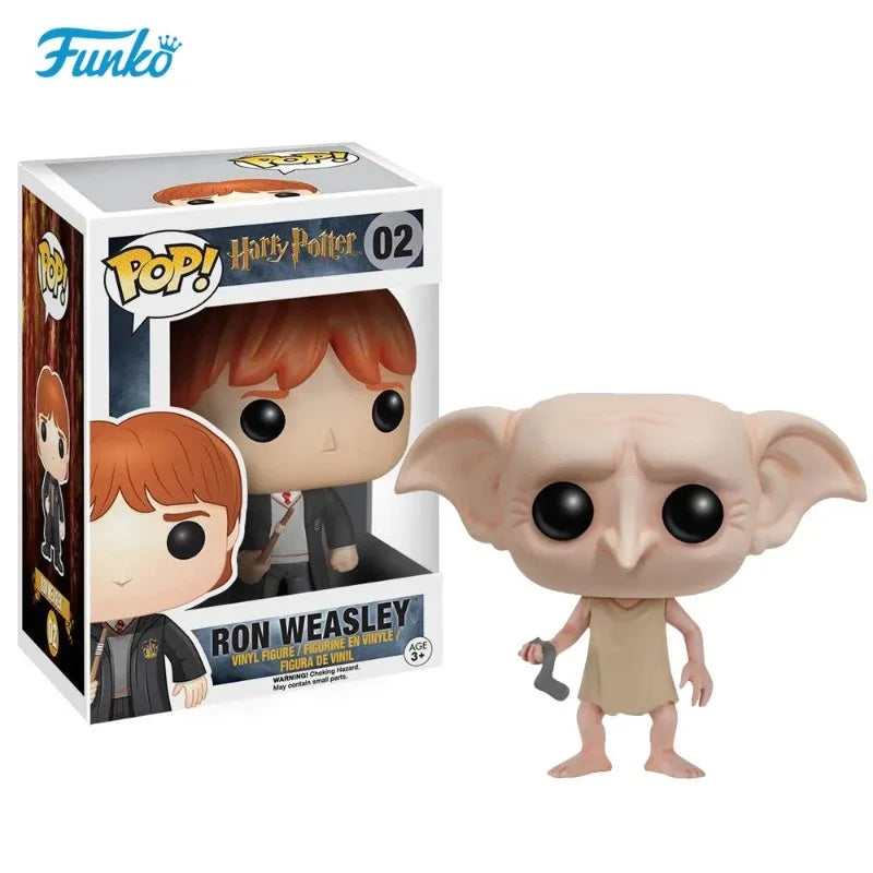FUNKO POP Movies Harry Potter Ron Weasley Dobby Vinyl Action Figure Model Toy Collect Desktop Decoration Adult Kids Gifts