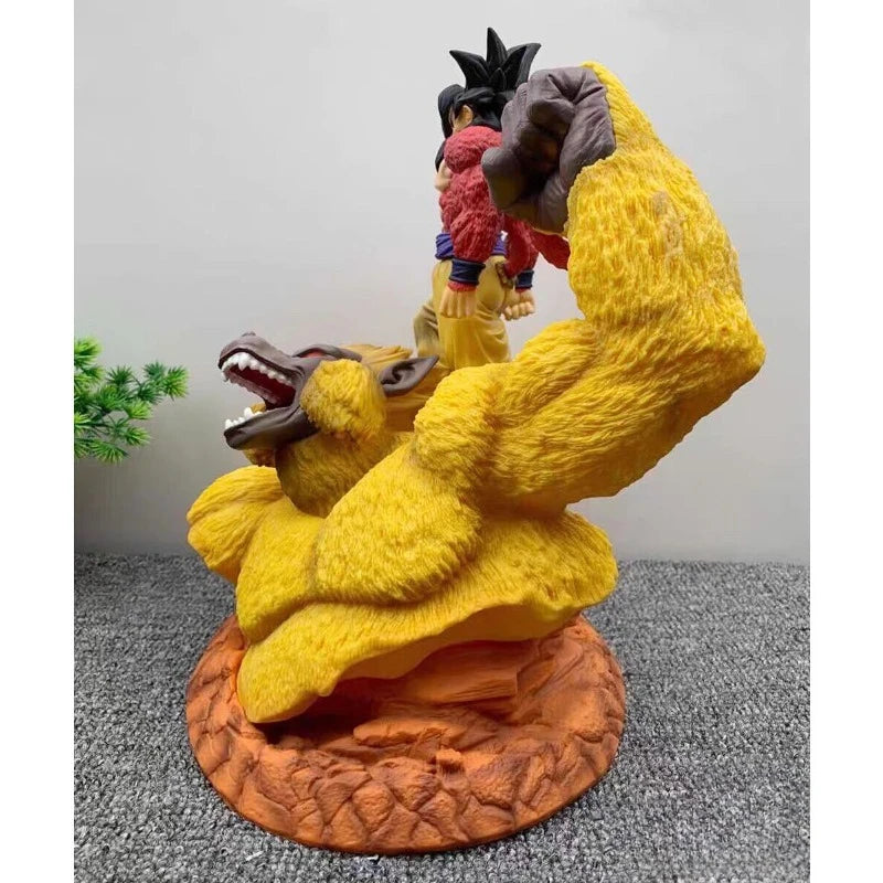 32cm Dragon Ball Figure Son Goku Super Saiyan Gold Apes Anime Action Collection System Desktop Ornaments Children Toys Gift