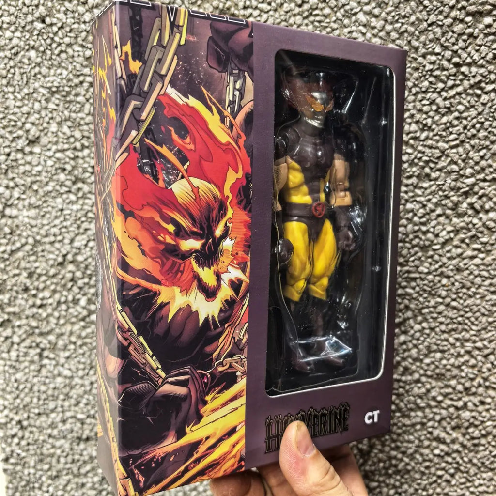 Marvel Ct Toys Wolverine Hellverine Figures Hot Mafex 096 X-Men Hell's Fire Action Figurine PVC Statue Collection Model Decor