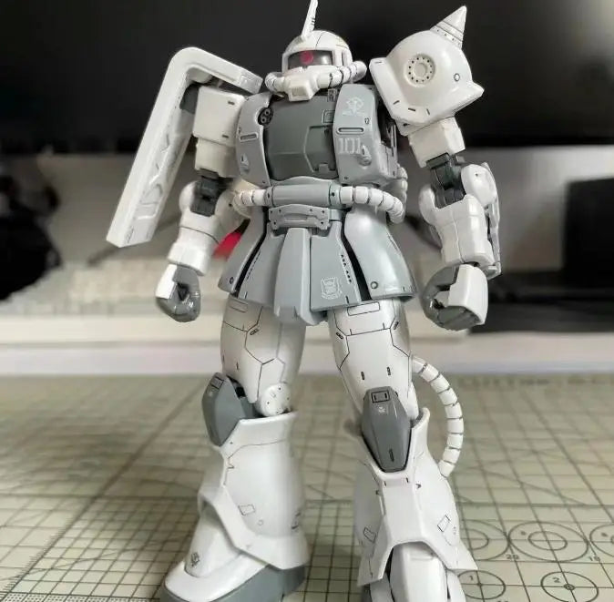 1/144 HG White Wolf MS-06R-1A GTO Zaku 2 Assembly Model Kit Desktop Decorations Animation Collectibles Periphery Figures Gift