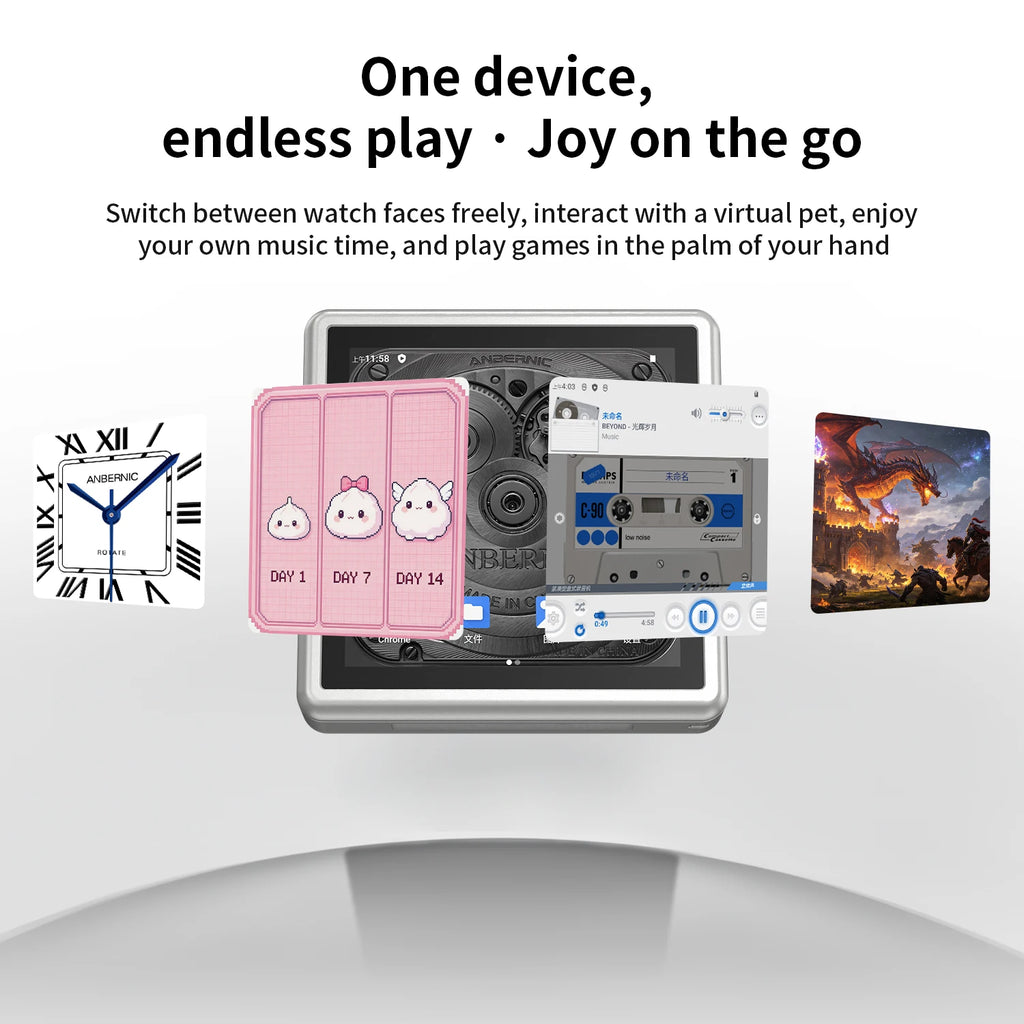 Anbernic RG Rotate Handheld Game Console 3.5" IPS Rotating Screen Android Aluminum Alloy 2000 mAh Retro Portable Games Player AI