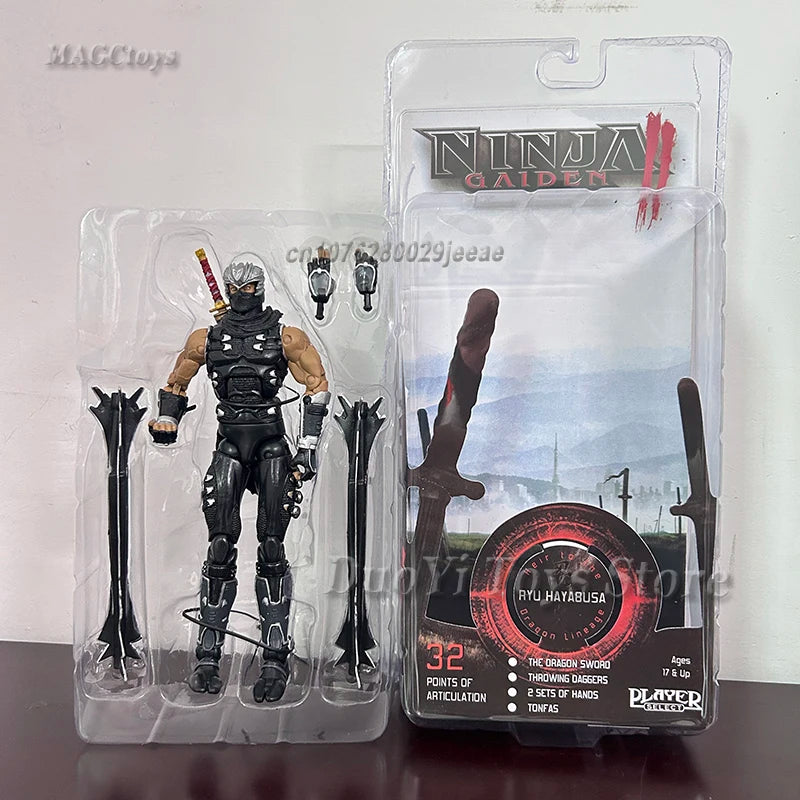 Bandai NECA Ninja Gaiden Falcon Dragon Ryu Hayabusa  7 Inch Action Figure Model Desktop Decoration Collection Movable Joints Toy