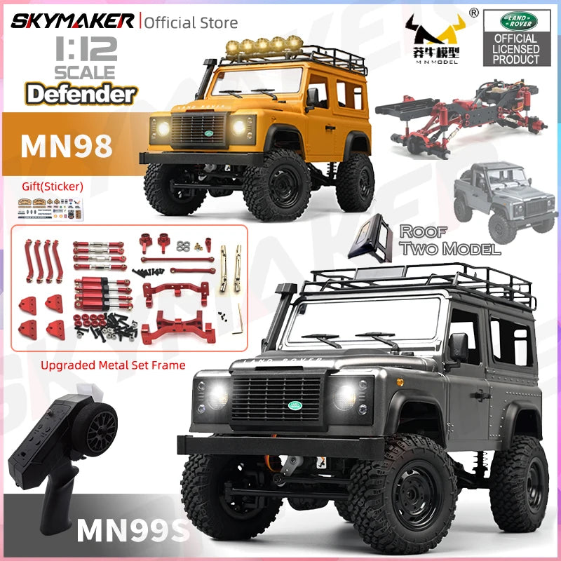 Neues MN99s MN98 1:12 MN-Modell RTR-Version RC-Auto 2.4G 4WD RC Rock Crawler Defender Fernbedienungsauto 1/12 RC-LKW-Autos Spielzeug