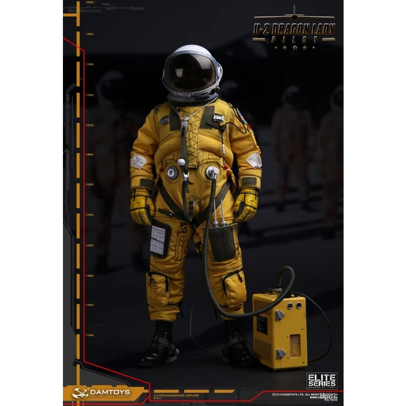 DAMTOYS Genuine 78030 U-2 Reconnaissance Aircraft Pilot U-2 "Dragon Girl" Movable Finished Product Model Boy's Gift Collectibles