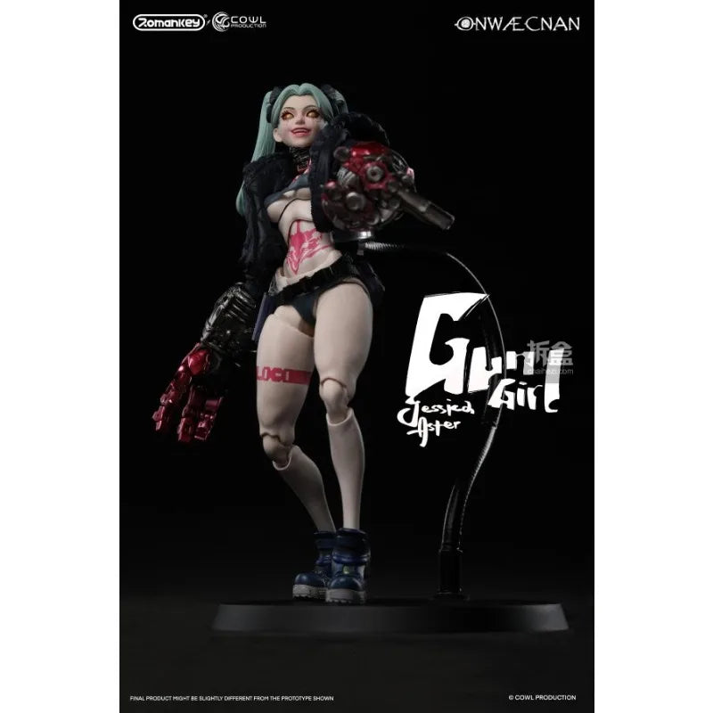 Brand New Stock ROMANKEY Original Gun Girl Rebecca 1/12 Original Movable Machine Girl Female Soldier Action Doll Model Toy Gift