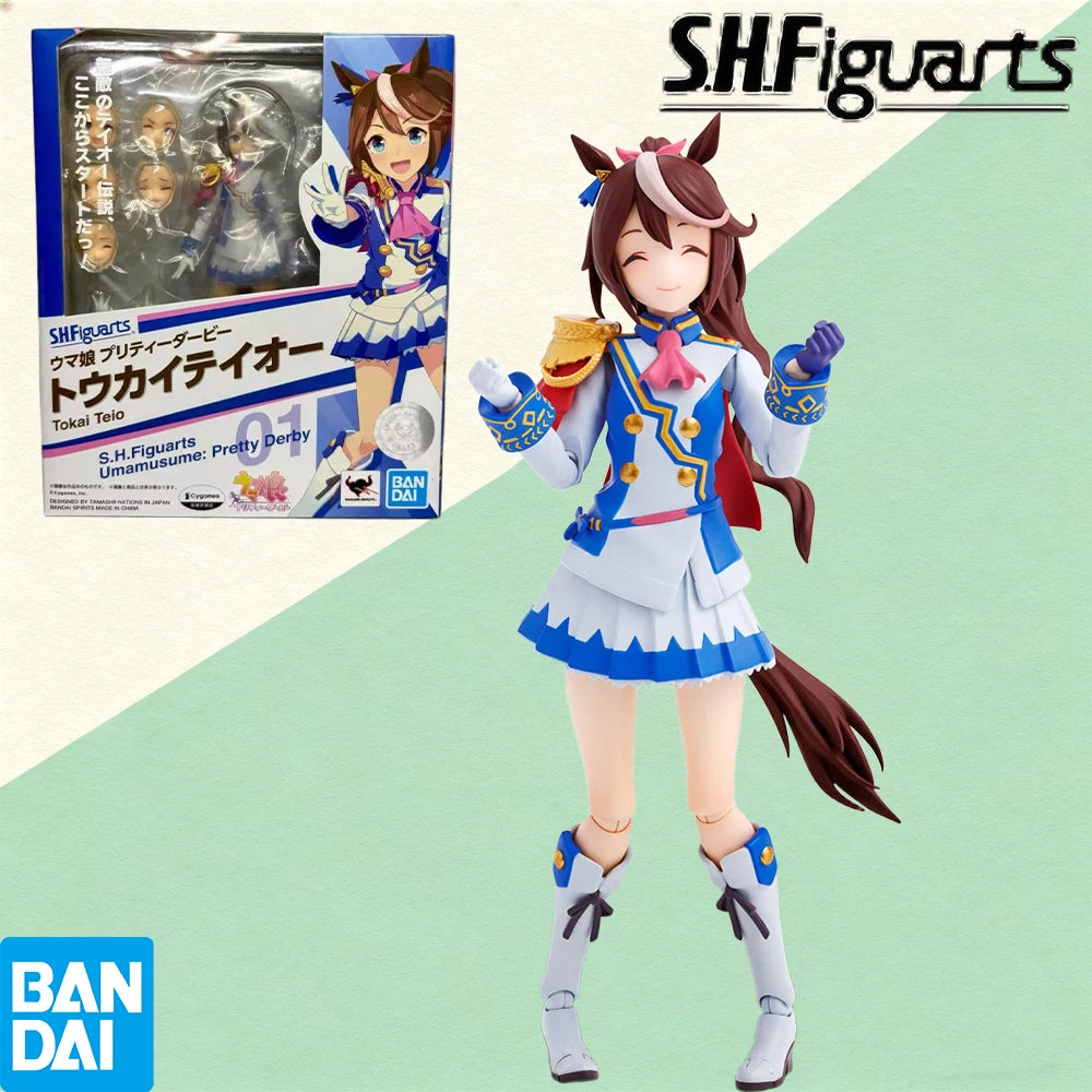 100% Authentic In Stock Bandai S.H.Figuarts Uma Musume: Pretty Derby Representative Chimei & Tokai Teio Collectible Model toy