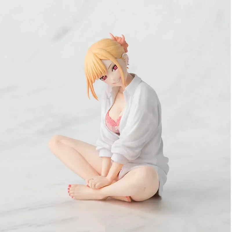 Pre Sale Genuine SEGA My Dress-Up Darling  Anime Figure Kitagawa Marin Sitting Pajama Style 14cm Model Collection Ornament Toy