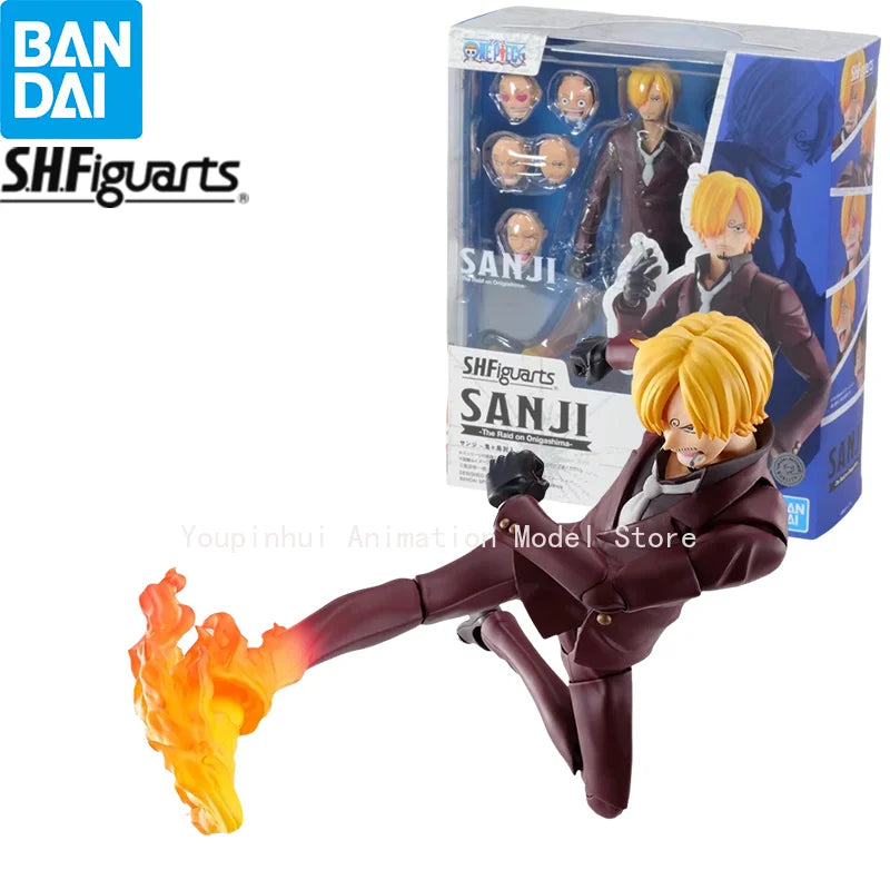 В наличност Bandai SHFiguarts One Piece Raid Sanji On Onagashima Аниме Фигурка Екшън Модел Фигурки Brinquedos Играчки