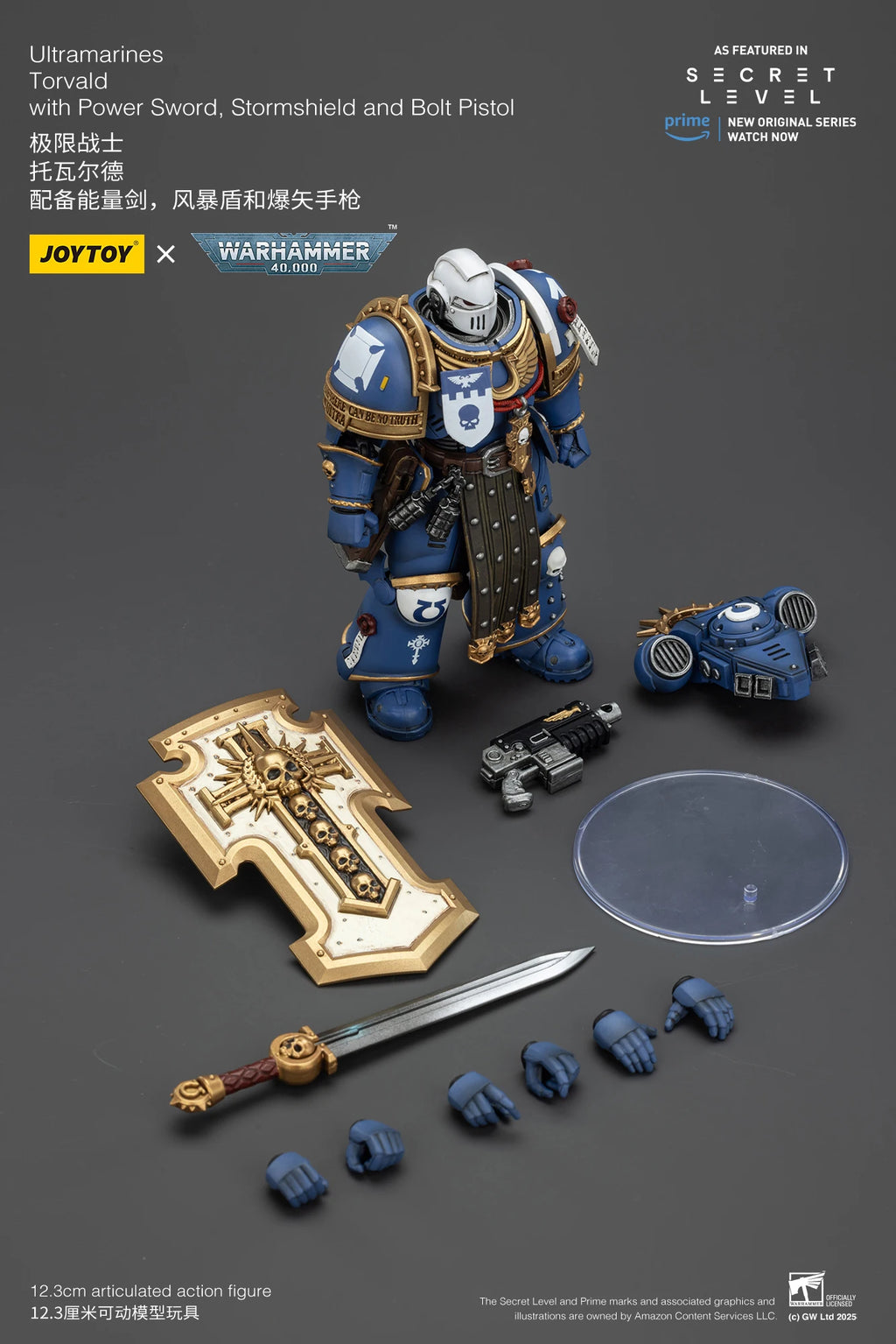 JOYTOY Warhammer 40K 1/18 Ultramarines Titus Metaurus Levantus Torvald Action Figure Model Dolls Toy for Collection Display