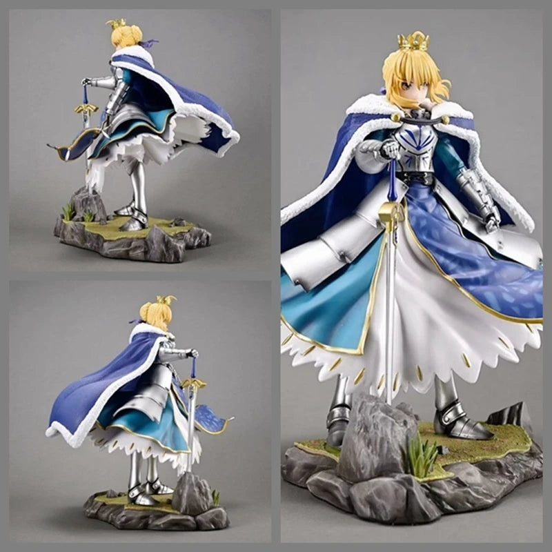 Fate Stay Night Anime-Produkte König Artus Altolia Pendragon Rüstung Säbel Stehende Haltung 27cm Actionfiguren Ornament Spielzeugmodell