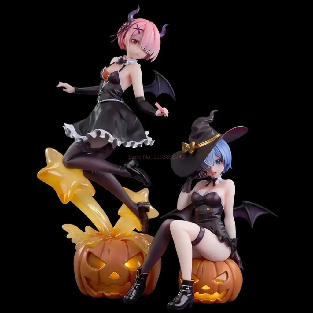 Original Re:Zero -Starting Life In Another World Ram & Rem Phantom Night Magician Gk Model Collection Doll Desk Decora Halloween