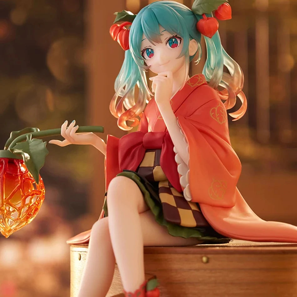 Lantern Fruit Cherry Chuyin Handmade Cute anime Beautiful Girl Hatsune Miku Figure PVC Model Cartoon Peripheral Birthday Gift