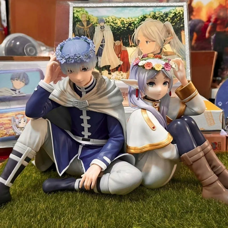 Frieren Beyond Journey'S End Flower Crown Frieren Himmel Action Figure Collectible Cute Desktop Ornamental Model Birthday Gifts