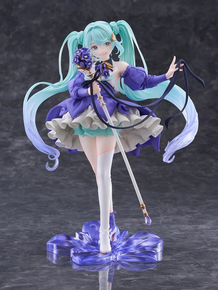 Оригинална фигурка Taito Vocaloid Hatsune Miku 2024 Birthday Flower Ver. Amp 21см, колекционерска фигурка, аниме модел играчка, детски подаръци.