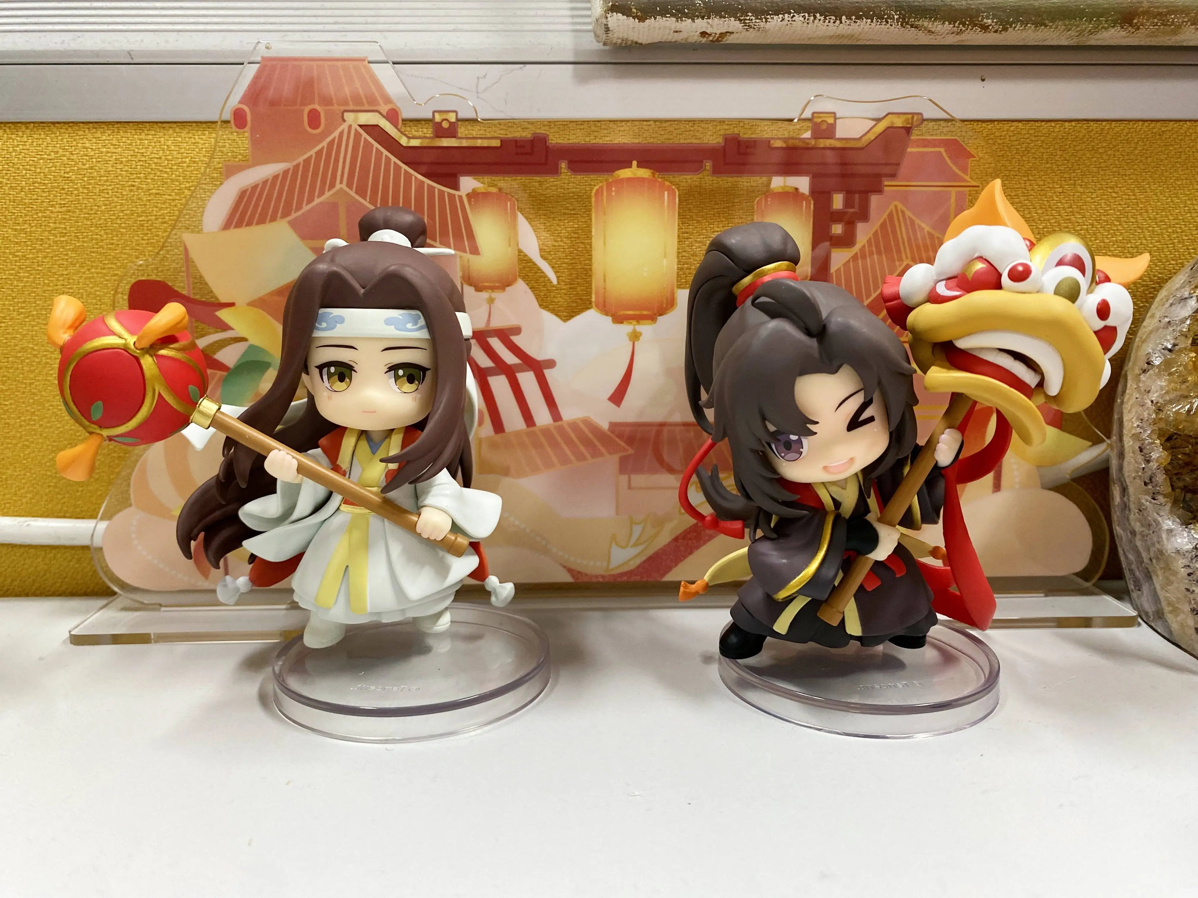 Original Mo Dao Zu Shi Wei Wuxian Lan Wangji "Dance And Music Ascending To The Level" Series Q-Version Figurine Collection Gift
