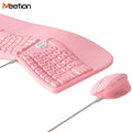 Premium Ergonomic Dual Mode Keyboard Mouse Combo | 2.4G+Bluetooth Rechargeable | Wrist Rest & Multimedia Keys | 3 Colors