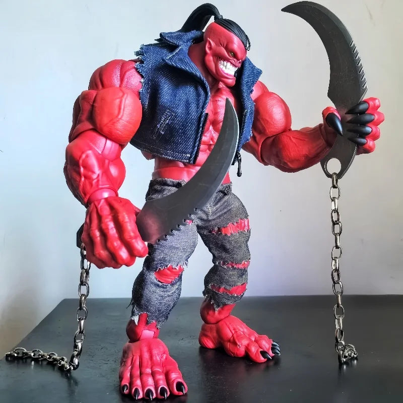 Axytoys Devil Deluxe Version Action Figure AXYD001B D002B Official Red And Grey Color With Accessories Muscle Model Toys Gift