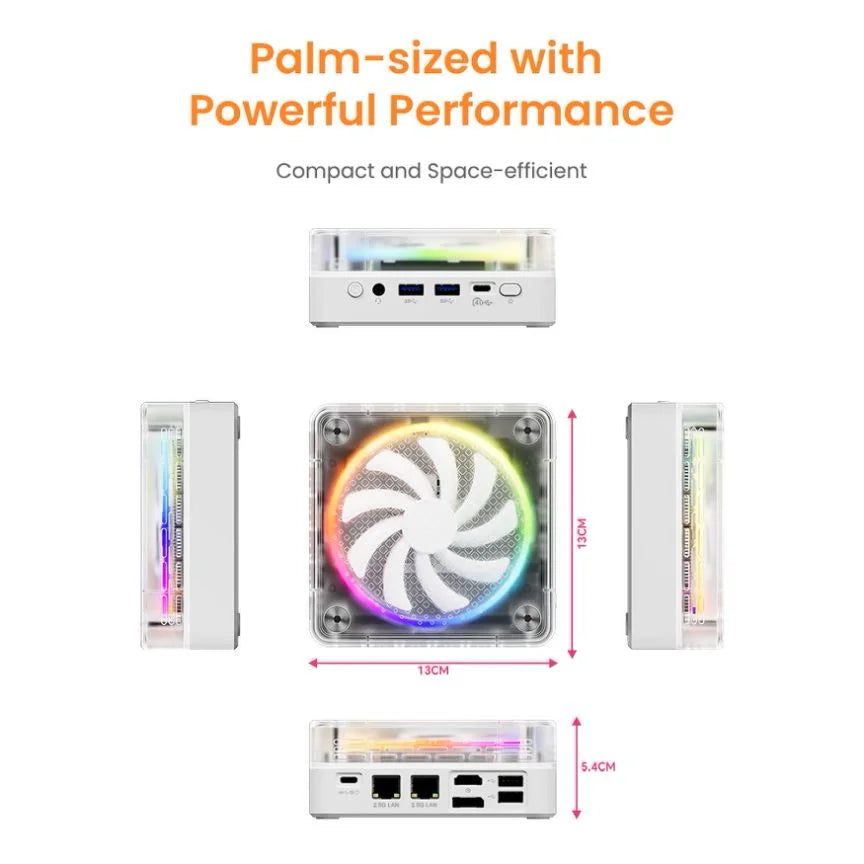  GenmachineAMD Ryzen 9 6900HX Mini-PC 16G RAM 256G ROM Windows 11 Ryzen WiFi 6 Gaming-PC DDR5 4800Mhz DIY-Gaming-Computer