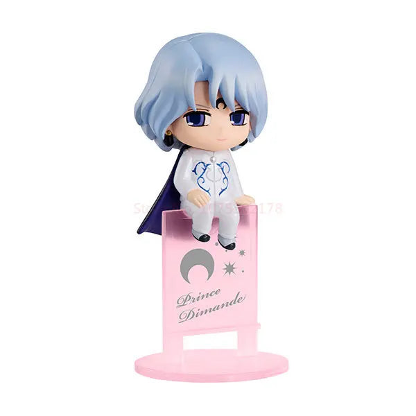 Ochatomo Series Sailor Moon R Night & Day Pvc Figures Toys 6pcs/set Serenity Black Lady Small Lady Chiba Mamoru Diamond Toy Gift