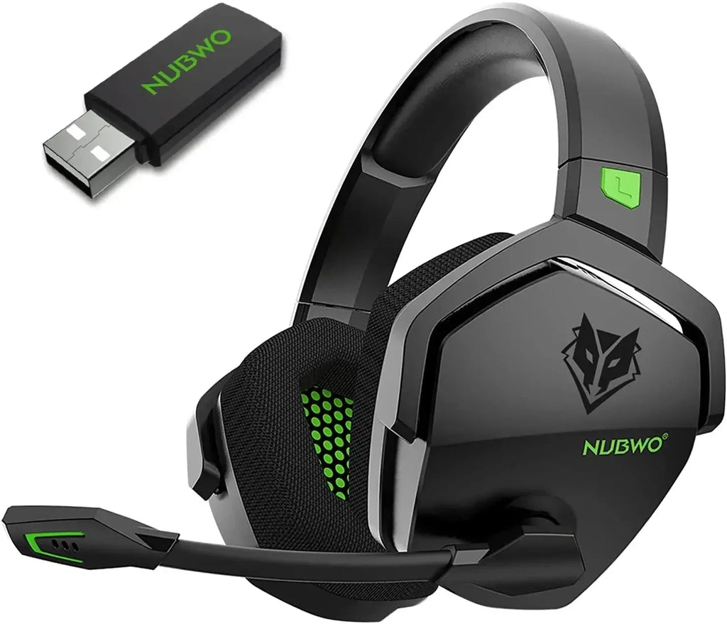 NUBWO G06 Dual Wireless Headsets Gamer 2.4GHz Bluetooth 5.3 Gaming Headphones with Microphone for PS5, PS4, PC, Mobile, Switch