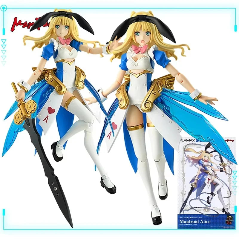 Max Factory Genuine Original Guilty Princess Plamax GP-02 Maidroid Alice 16cm Mobile Suit Girl Assembly Model Toy Action Figures