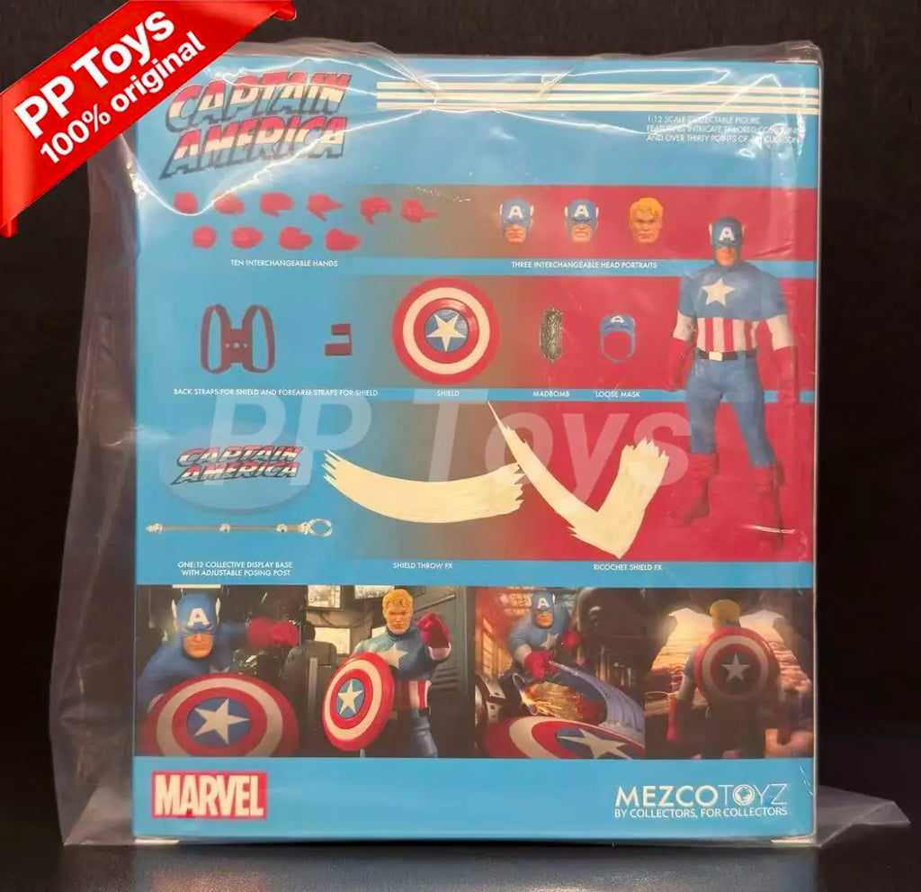 Spot New Genuine Mezco Ant One: 12 Captain America: The Platinum Age Action Figure Toy Gift Fan Collection