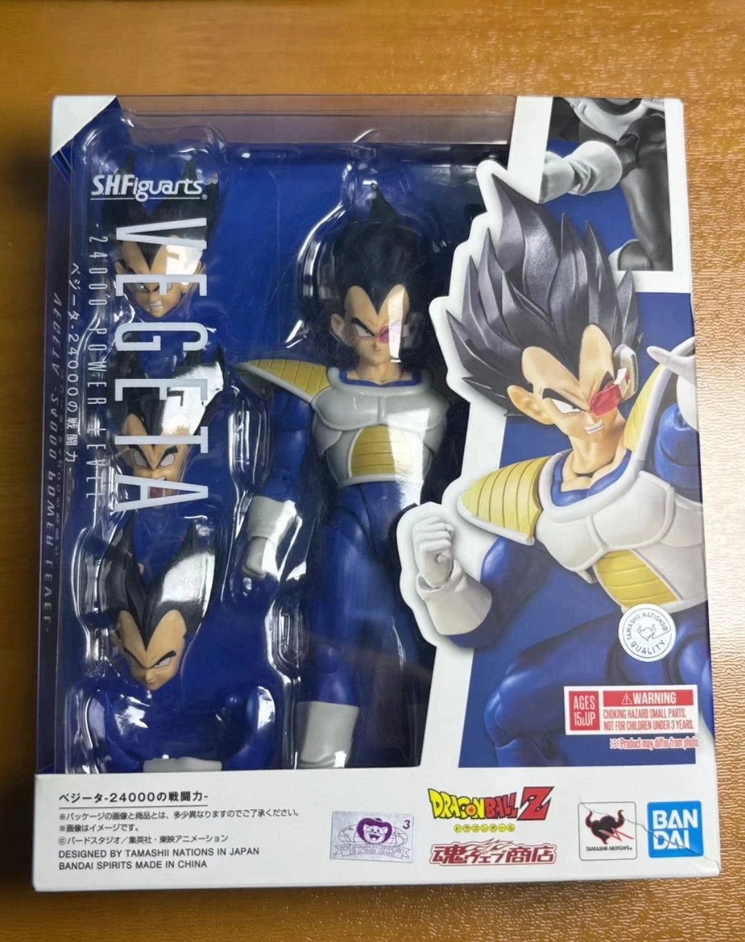 In Stock Bandai Original S.H.Figuarts SHF Dragon Ball VEGETA 24000 POWER LEVEL Action Figure Model Toys