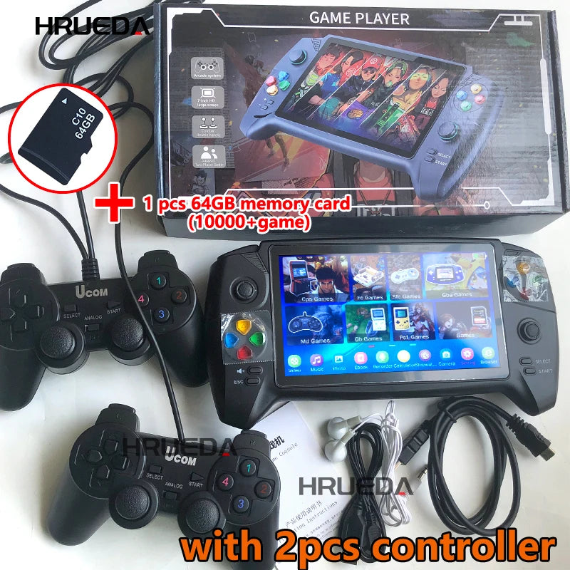 2023 NEW Handheld Game Players Classic 7.0 inch Handle Retro Game Console Dual joysticks for PS1 GBA NES FC Game Player New