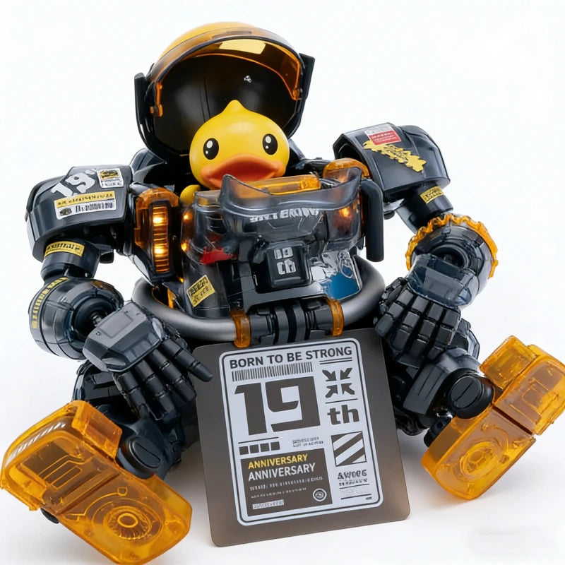 B.Duck SPA Duck Black Warrior Limited Edition Mecha Model Kit Clear Armor Action Figures With Water Decals Assembly Toy Gifts
