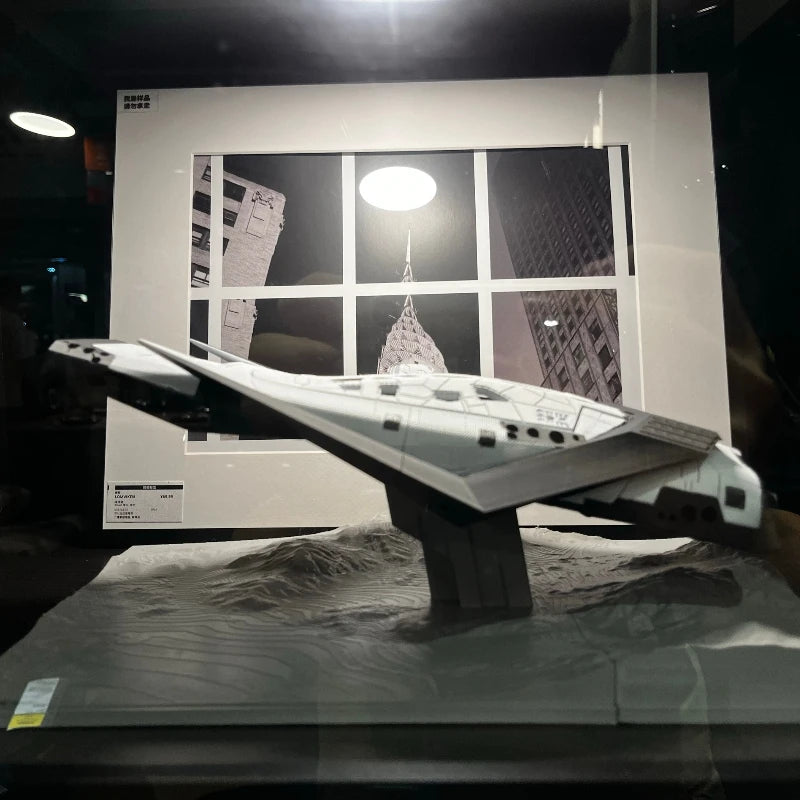 Interstellar Ranger Spaceship - Fdm 3d Printed & Hand-Painted Model With Acrylic Display Case,  Model Toy Gift For Fans