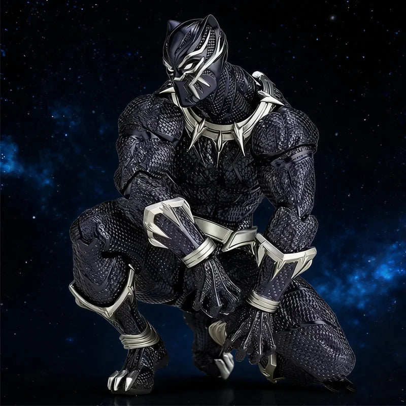 【New Version】3.0 Black Panther Anime Articulated Action Figure - Desktop Decoration Ornament Birthday Gift For Boys Scene Prop