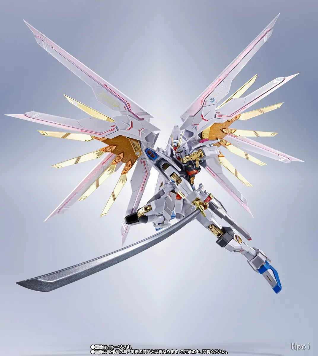 BANDAI  METAL ROBOT SPIRITS SIDE MS Mighty Strike Freedom Gundam Final Battle Ver. Authentic  Figure Model