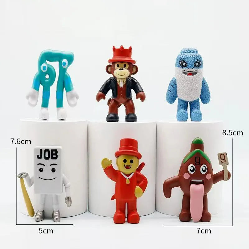 6Pcs/Set Steal a Brainrot Game Figure Doll Toy Cartoon Cute Anime Action Figurine Room Decoration Model Desktop Doll Toy