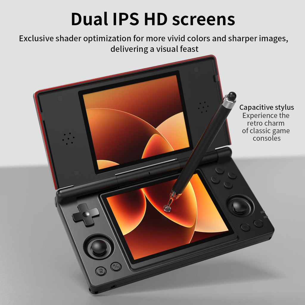 Pre-sale Anbernic RG DS Handheld Game Console 4" IPS Dual Screen Android Flip Video Games Player Supports RixelHK Wifi Streaming