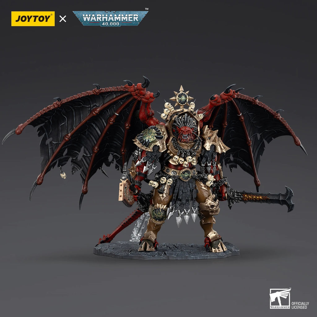 Hot JOYTOY 38cm Warhammer 40K World Eaters Angron Daemon Primarch of Khorne Action Figures Toys Boys Birthday Custom Models Gift