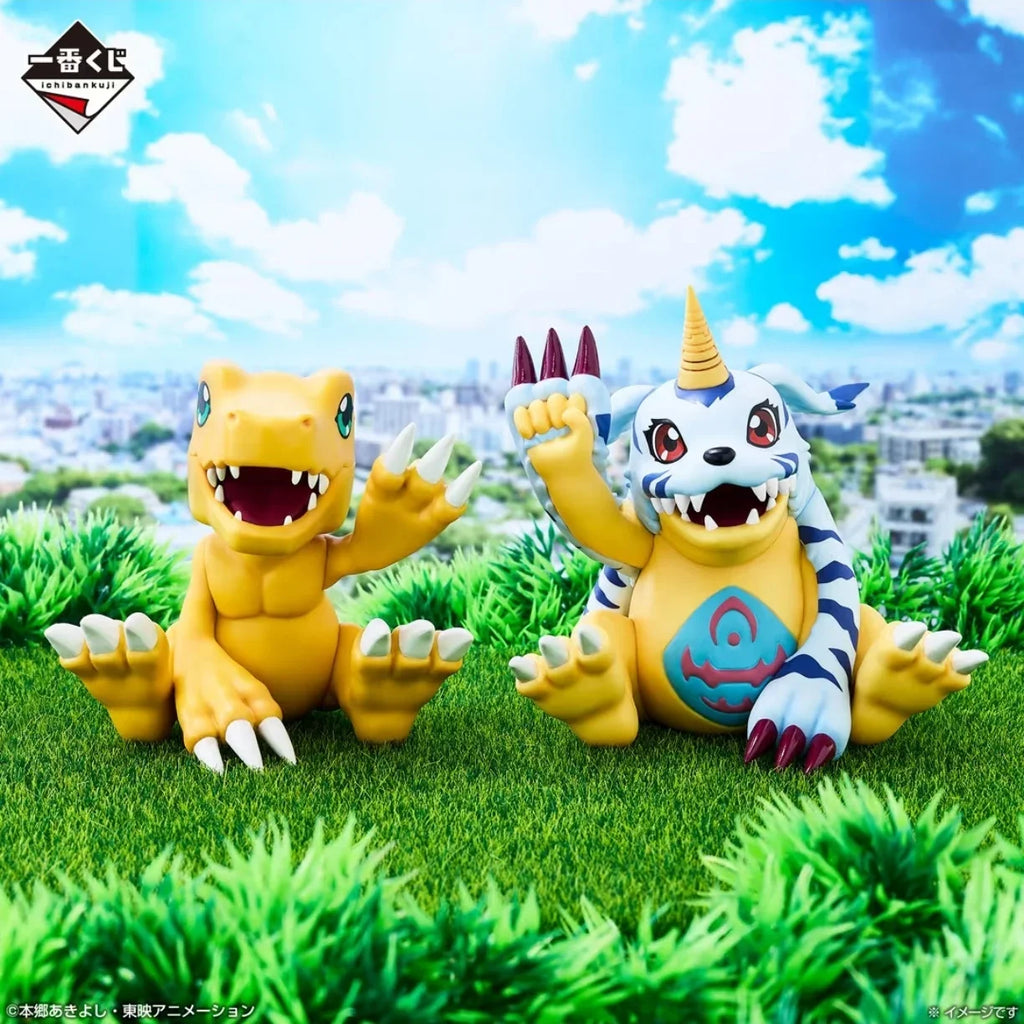 TYCTOYS Genuine BANDAI Ichiban Digimon Light and Dark Omegamon Agumon Gabumon Anime Character Model Toys Ornament Gifts