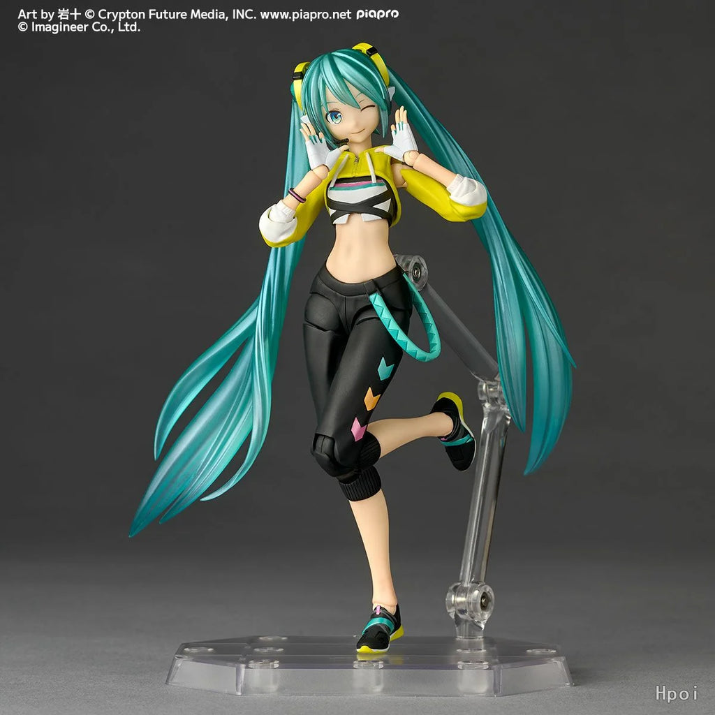 In Stock KAIYODO Revoltech Piapro Characters Hatsune Miku Fit Boxing Ver Action Figure Model Collection