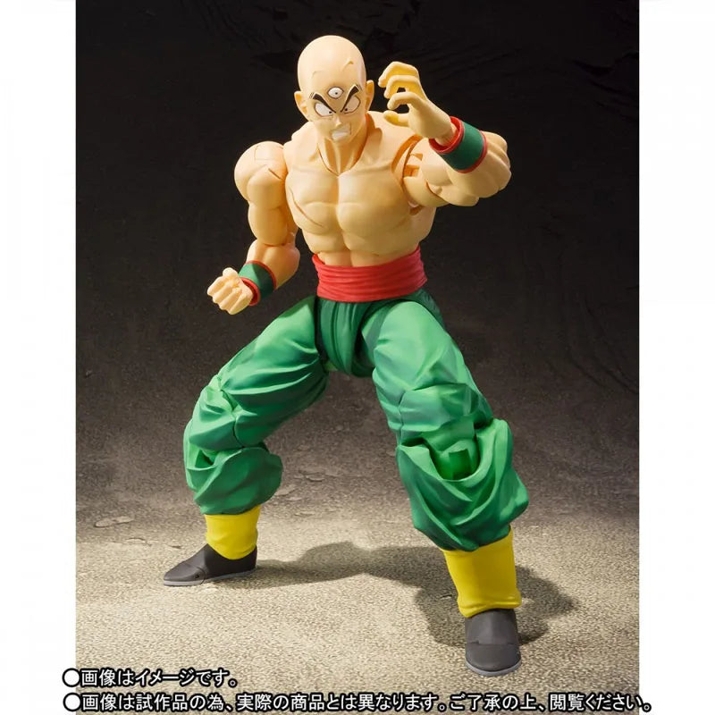 Low price In Stock BANDAI Original S.H.Figuarts DRAGON BALL TENSHINHAN AND CHAOZ SHF Action Figure Model Toy Gift for Kids