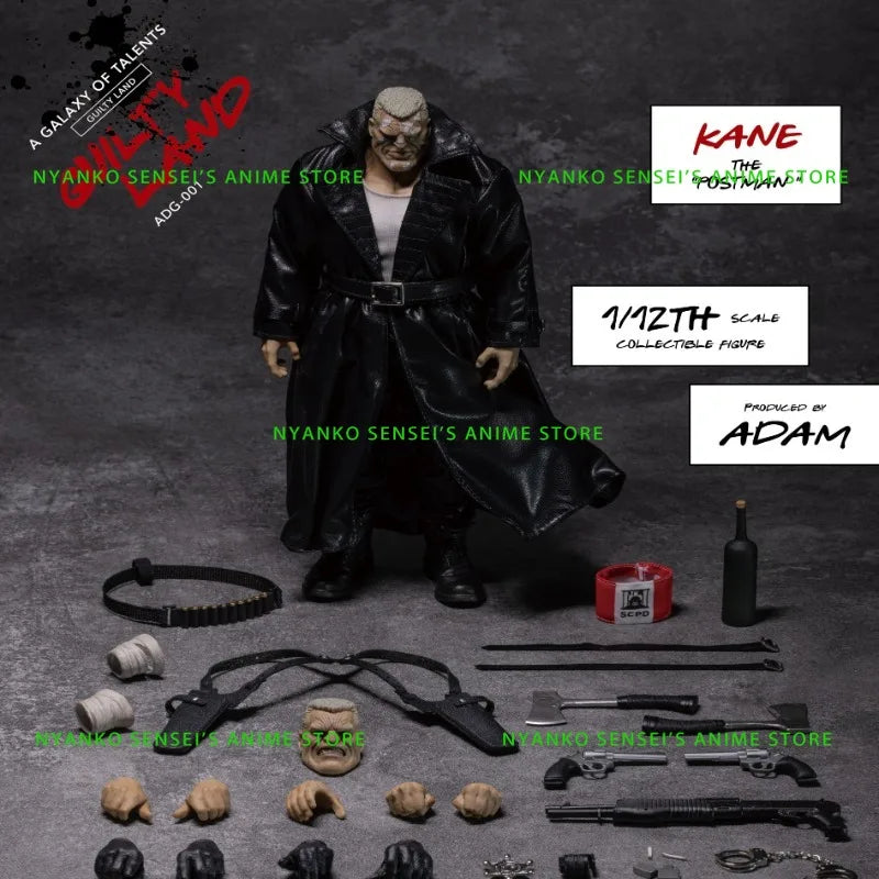 In Stock ADAM GUILTY LAND KANE Postman 1/12 Scale Sin City Fabric Outfit Soldier Action Figure Anime Model Toy Gift Collectible